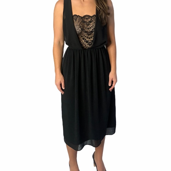 ASOS Black Lace Tank Dress Women's Size 4 - Picture 2 of 16